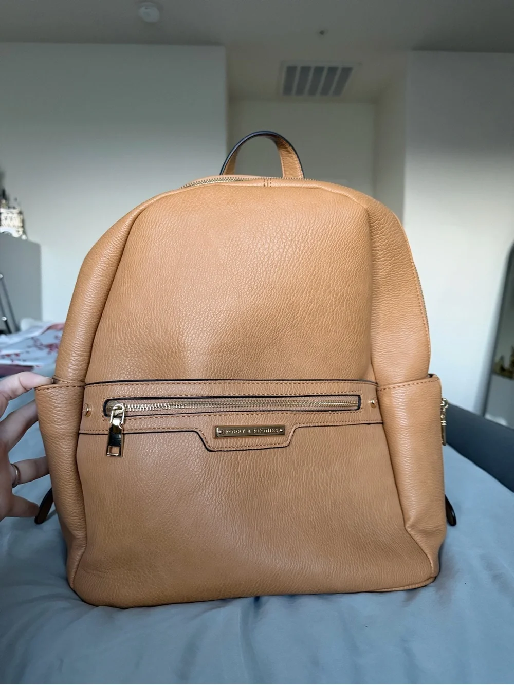Poppy & Peonies Brooklyn Backpack in Camel